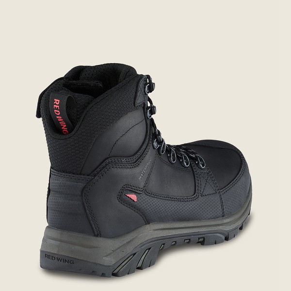 Red Wing Safety Boots Mens Black - Trades - 6-inch Side-zip Waterproof Toe - 9023561-FD